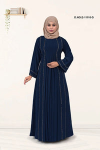 Pleated Abaya with Subtle Embellishment For Women - غاجي والا إكسبورت Gajiwala Export
