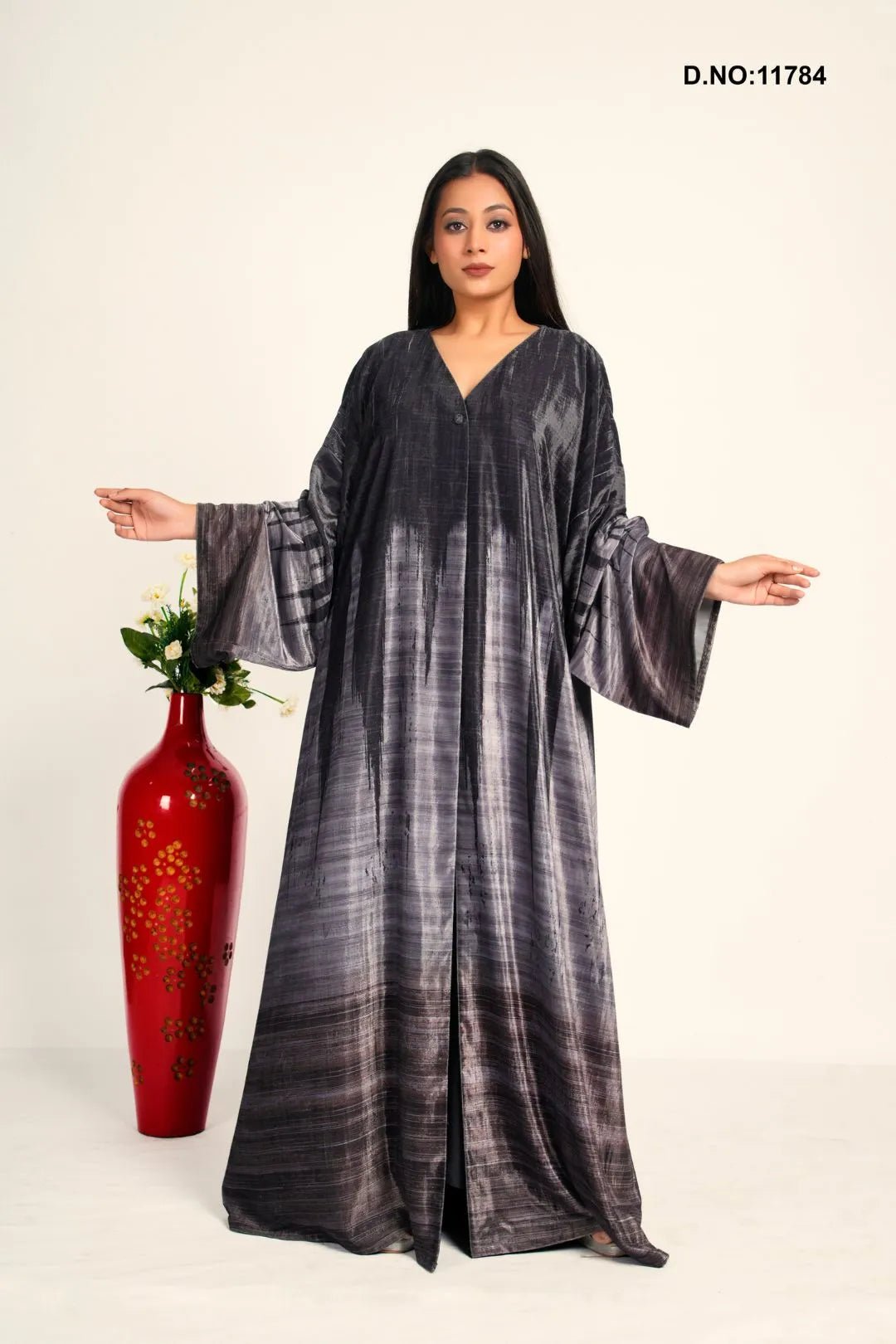 Premium Velvet Shrug in Chic Smoky Gradient Look - غاجي والا إكسبورت Gajiwala Export