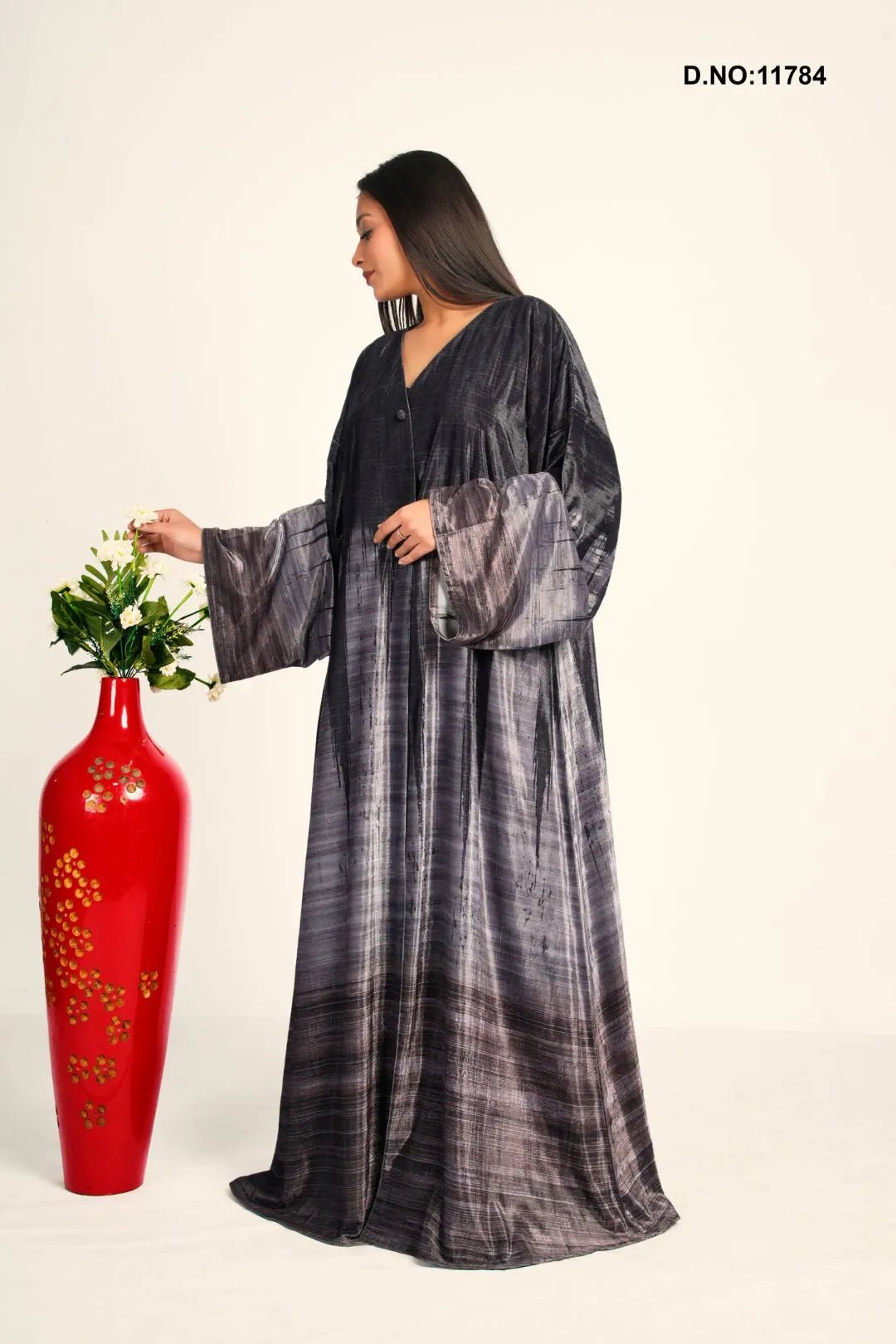 Premium Velvet Shrug in Chic Smoky Gradient Look - غاجي والا إكسبورت Gajiwala Export