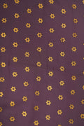 Purple Fabric with Metallic Gold Floral Buti Print - غاجي والا إكسبورت Gajiwala Export