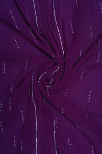 Purple Plum Iridescent Line Designer Stole for Women - غاجي والا إكسبورت Gajiwala Export