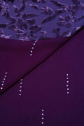 Purple Plum Iridescent Line Designer Stole for Women - غاجي والا إكسبورت Gajiwala Export