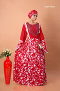 Rayon Embroidered Kaftan with Printed Flowing Design - غاجي والا إكسبورت Gajiwala Export