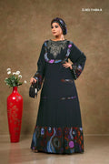 Rayon Kaftan Dress with Artistic Ethnic Print Panels - غاجي والا إكسبورت Gajiwala Export