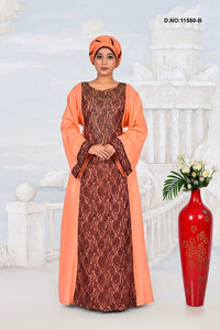 Rayon Kaftan Dress with Elegant Embroidered Panel - غاجي والا إكسبورت Gajiwala Export