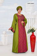 Rayon Kaftan Dress with Elegant Embroidered Panel - غاجي والا إكسبورت Gajiwala Export