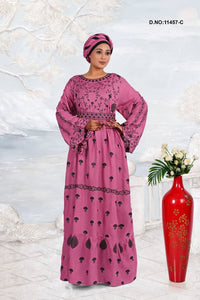 Rayon Kaftan Dress with Elegant Ethnic Print Work - غاجي والا إكسبورت Gajiwala Export