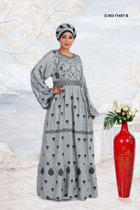 Rayon Kaftan Dress with Elegant Ethnic Print Work - غاجي والا إكسبورت Gajiwala Export