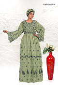Rayon Kaftan Dress with Intricate Ethnic Print Work - غاجي والا إكسبورت Gajiwala Export