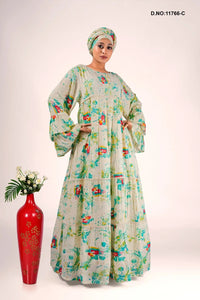 Rayon Kaftan with Artistic Abstract Digital Print - غاجي والا إكسبورت Gajiwala Export