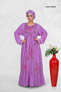 Rayon Kaftan with Artistic Floral Pattern Design - غاجي والا إكسبورت Gajiwala Export