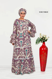 Rayon Kaftan with Traditional Inspired Print Design - غاجي والا إكسبورت Gajiwala Export