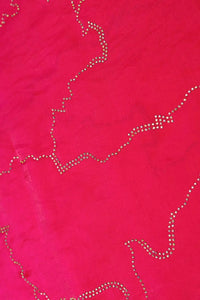 Red Fabric with Outline Map Sequin Fabric - غاجي والا إكسبورت Gajiwala Export