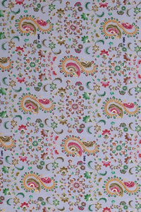 Kashmiri Sozni Print Fabric with Metallic Detailing - غاجي والا إكسبورت Gajiwala Export