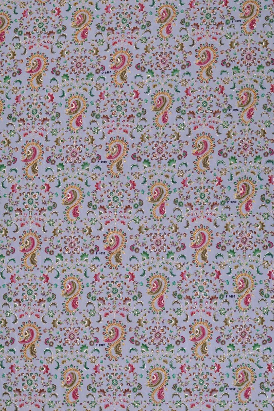 Kashmiri Sozni Print Fabric with Metallic Detailing- غاجي والا إكسبورت Gajiwala Export