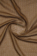 Rich Chocolate Textured Stole with Iridescent Motif - غاجي والا إكسبورت Gajiwala Export