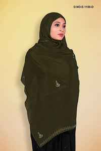 Rich Dupatta with Heavy Zigzag Crystal Border - غاجي والا إكسبورت Gajiwala Export