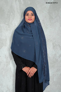 Rich Dupatta with Intricate Floral Lace Border - غاجي والا إكسبورت Gajiwala Export