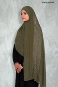 Rich Dupatta with Intricate Floral Lace Border - غاجي والا إكسبورت Gajiwala Export