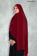 Rich Dupatta with Intricate Floral Lace Border - غاجي والا إكسبورت Gajiwala Export