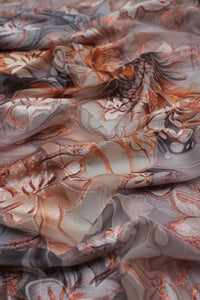 Rose Gold Embroidered Dress, and lehengas fabric- غاجي والا إكسبورت Gajiwala Export