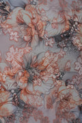 Rose Gold Embroidered Dress, and lehengas fabric - غاجي والا إكسبورت Gajiwala Export