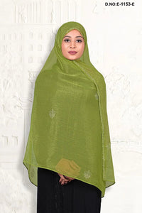 Saffron Luminous Dupatta with Crystal Vine Border - غاجي والا إكسبورت Gajiwala Export