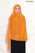 Saffron Luminous Dupatta with Crystal Vine Border - غاجي والا إكسبورت Gajiwala Export