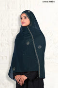 Saffron Luminous Dupatta with Crystal Vine Border - غاجي والا إكسبورت Gajiwala Export