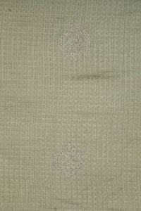 Sage Green Textured Stole with Scattered Rhinestone Motifs - غاجي والا إكسبورت Gajiwala Export