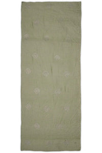 Sage Green Textured Stole with Scattered Rhinestone Motifs - غاجي والا إكسبورت Gajiwala Export