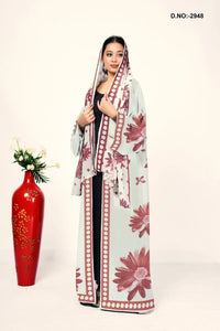 Satin Printed Shrug in Motif Borders For Women - غاجي والا إكسبورت Gajiwala Export