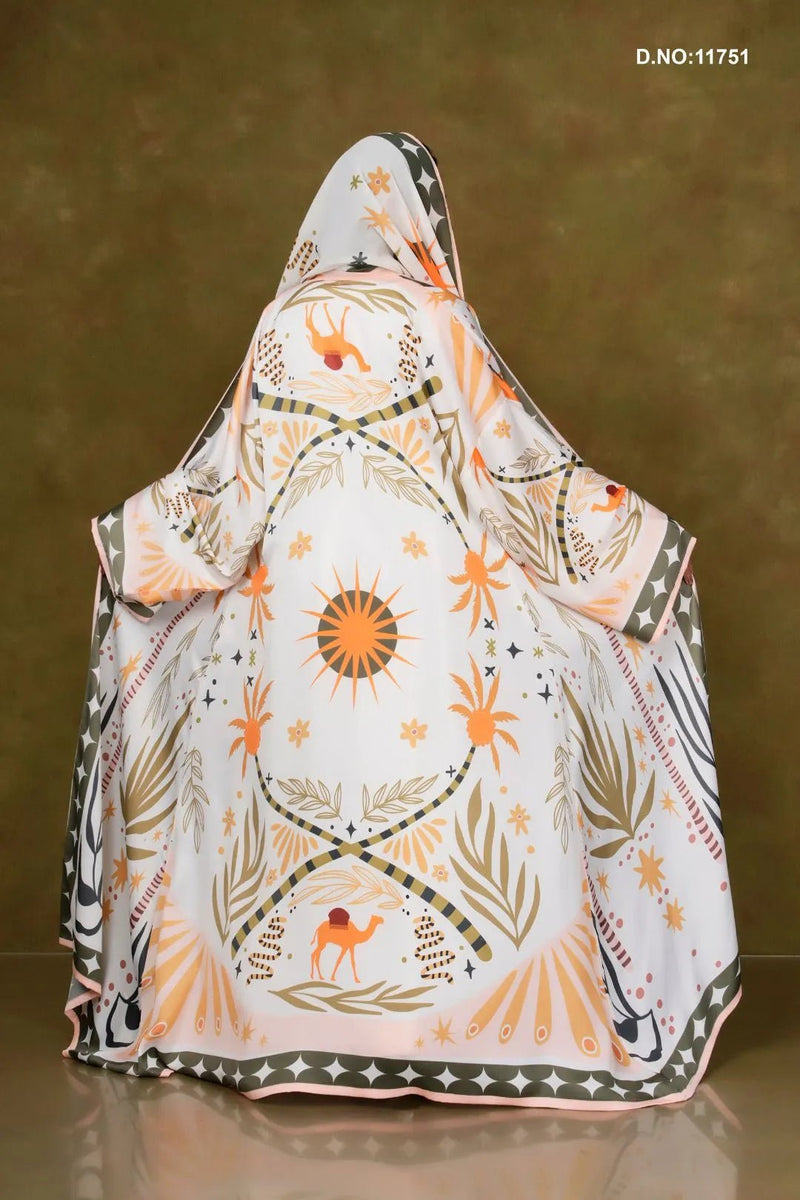 Satin Shrug with Elegant Digital Print For Women - غاجي والا إكسبورت Gajiwala Export