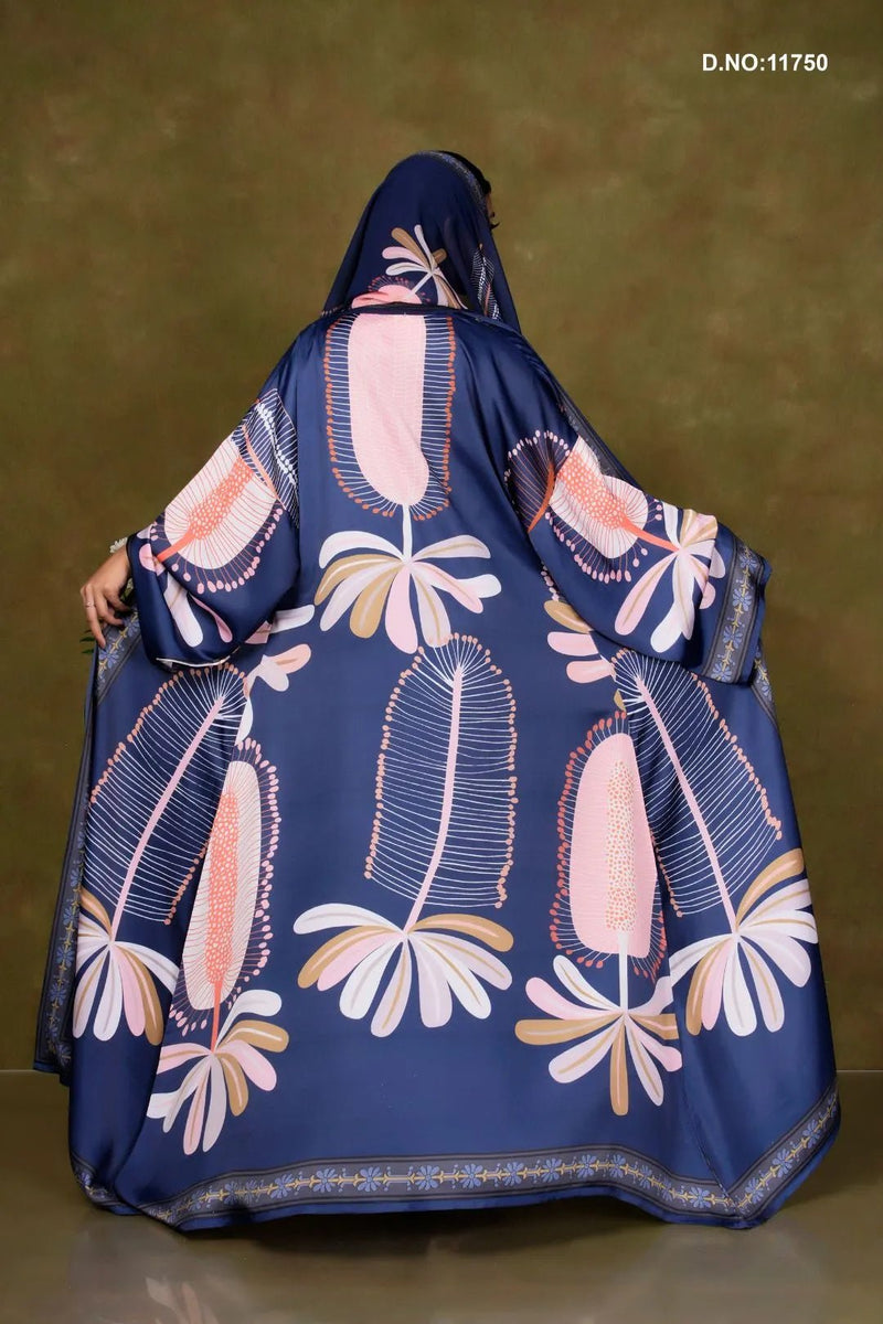 Satin Shrug with Elegant Floral Digital Print Styling - غاجي والا إكسبورت Gajiwala Export