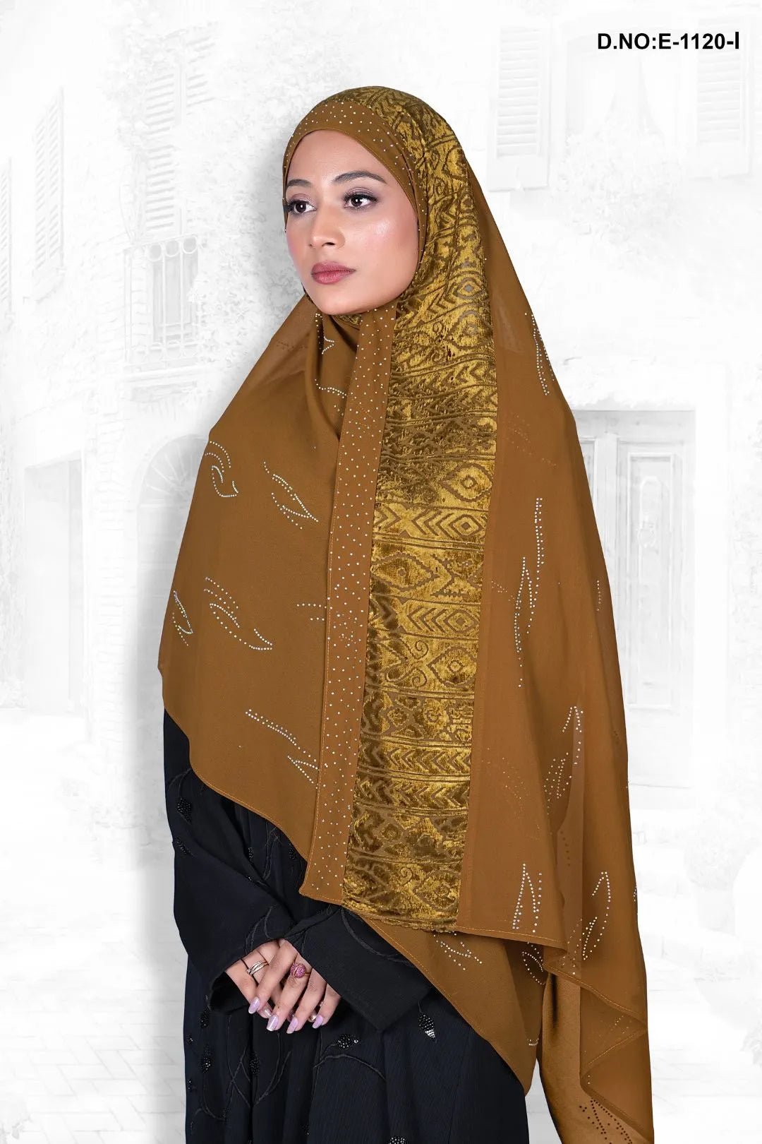 Sheer Dupatta with Shimmer and Floral Print - غاجي والا إكسبورت Gajiwala Export