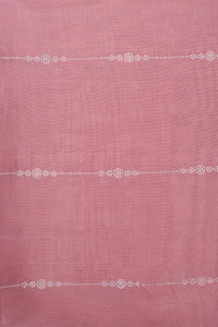 Soft Pink Sheer Fabric with Vertical Diamond Bead Embroidery - غاجي والا إكسبورت Gajiwala Export