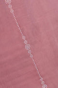 Soft Pink Sheer Fabric with Vertical Diamond Bead Embroidery - غاجي والا إكسبورت Gajiwala Export