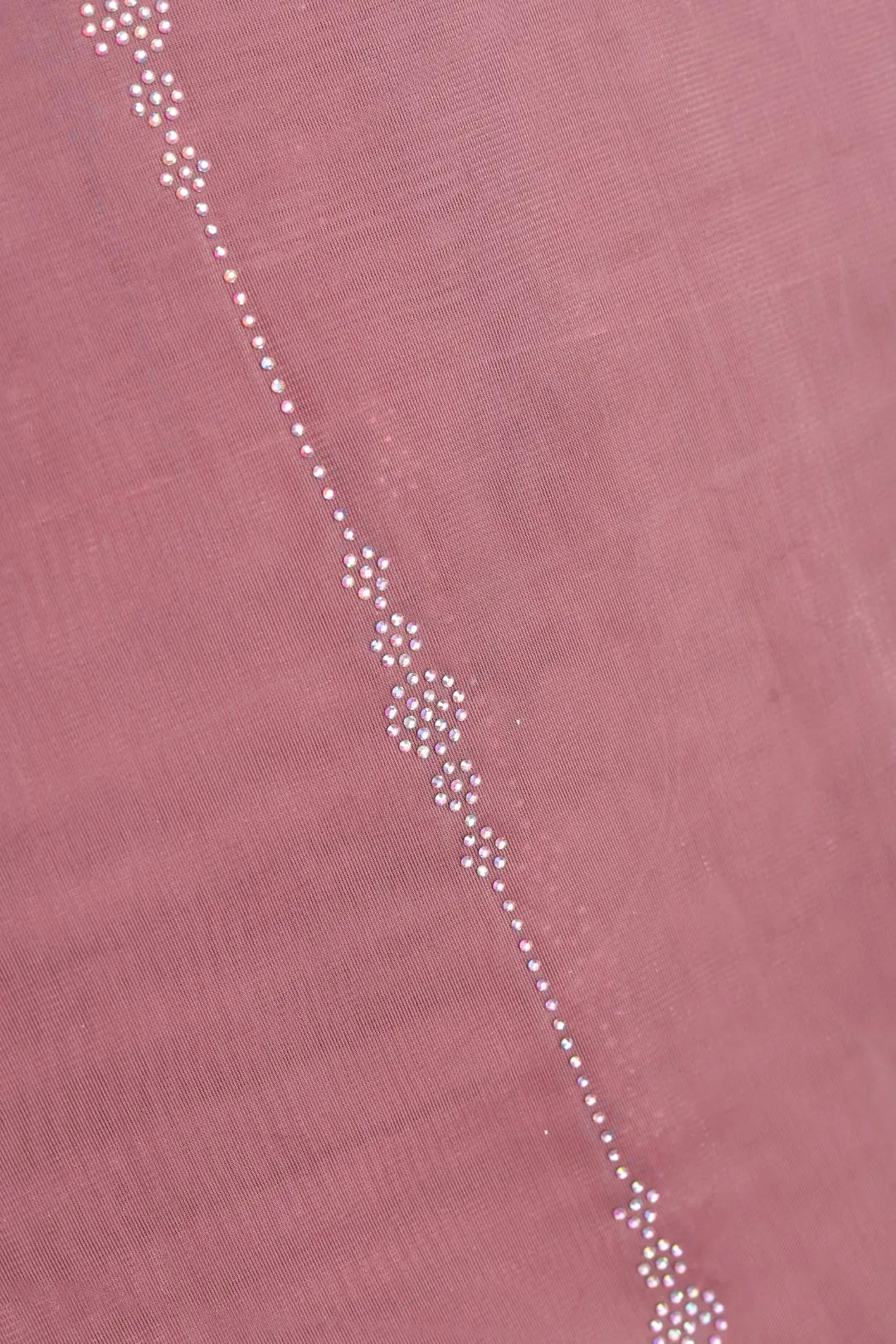 Soft Pink Sheer Fabric with Vertical Diamond Bead Embroidery - غاجي والا إكسبورت Gajiwala Export