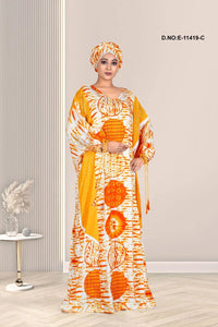 Shibori Kaftan with Tasseled Drawstrings For Women - غاجي والا إكسبورت Gajiwala Export