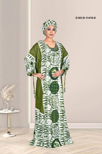 Shibori Kaftan with Tasseled Drawstrings For Women - غاجي والا إكسبورت Gajiwala Export