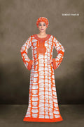 Shibori Print Kaftan with Embellished Trim For Women - غاجي والا إكسبورت Gajiwala Export