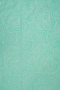 Silver Metallic Contour Print on Sea Green Fabric - غاجي والا إكسبورت Gajiwala Export