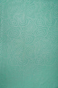 Silver Metallic Contour Print on Sea Green Fabric - غاجي والا إكسبورت Gajiwala Export