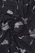 Silver Spangle Abstract Brocade Georgette - غاجي والا إكسبورت Gajiwala Export