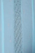 Sky Blue Vertical Lace Panel Designer Stole for Women - غاجي والا إكسبورت Gajiwala Export