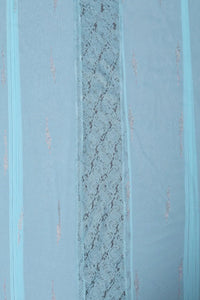 Sky Blue Vertical Lace Panel Designer Stole for Women - غاجي والا إكسبورت Gajiwala Export