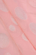 Soft Pink Monochromatic Polka Dot Brocade Fabric - غاجي والا إكسبورت Gajiwala Export