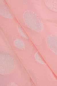 Soft Pink Monochromatic Polka Dot Brocade Fabric - غاجي والا إكسبورت Gajiwala Export