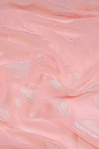 Soft Pink Monochromatic Polka Dot Brocade Fabric - غاجي والا إكسبورت Gajiwala Export