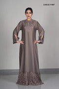 Floral Embroidered Kaftan – Designer Full-Length Elegant Dress - غاجي والا إكسبورت Gajiwala Export